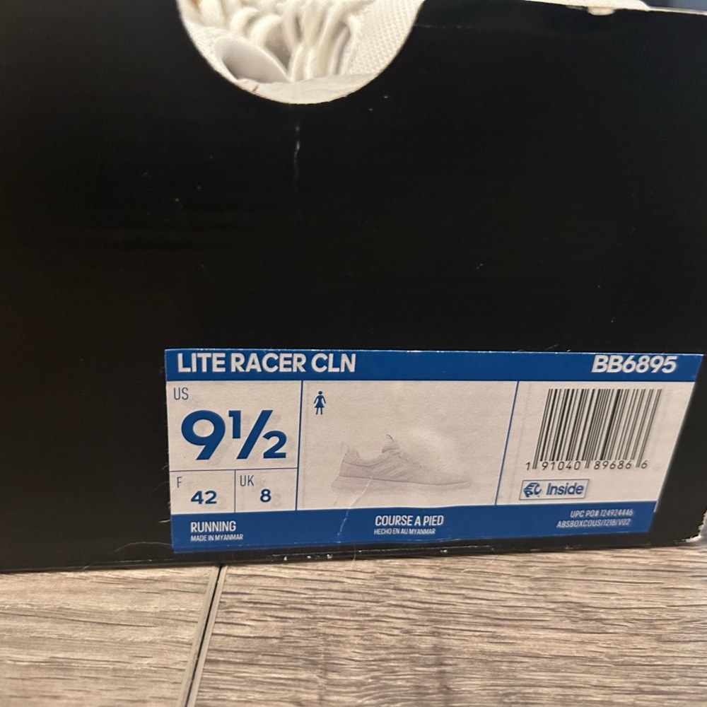 adidas White Sneakers LITE RACER CLX Size 9½